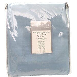 Croscill Home Blue Drapery, Pole Top Panel Set Curtains, Elegant Vintage NIP Hom